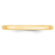 14k Yellow Gold 2mm Lightweight Comfort Fit Wedding Band Size 4