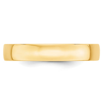 14k Yellow Gold 4mm Lightweight Comfort Fit Wedding Band Size 4