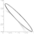 14k 1.5mm White Gold Diamond-Cut Slip-on Bangle Bracelet