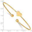 14K Polished Heart Flexible Bangle