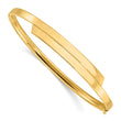 14ky 2/16 Polished Overlap Hinged Bangle