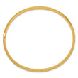 14k 3/16 Diamond-cut Fancy Hinged Bangle Bracelet