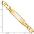 14k Semi-Solid Curb Link 9mm ID Bracelet