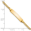 14k Semi-Solid Polished Cuban ID Bracelet