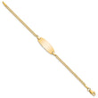 14k Semi-Solid Oval Curb ID Bracelet