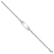 14k White Gold Semi-Solid Oval Anchor ID Bracelet