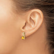 10k Citrine and Diamond Earrings