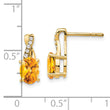 10k Citrine and Diamond Earrings