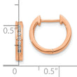 10k Rose Gold Diamond Hinged Hoop Earrings