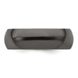 Edward Mirell Titanium Black Ti Polished Domed 8mm Band
