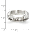Edward Mirell Titanium Brushed/Polished Beveled Edge 6mm Band Size 6.5