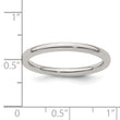 Edward Mirell Titanium Half Round 2mm Polished Band Size 5