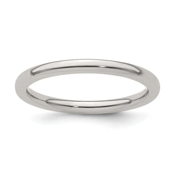 Edward Mirell Titanium Half Round 2mm Polished Band Size 12