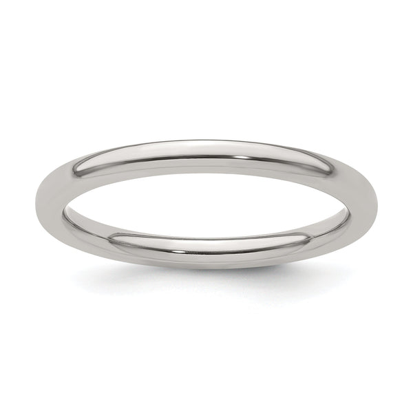 Edward Mirell Titanium Half Round 2mm Polished Band Size 12
