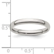 Edward Mirell Titanium Half Round 3mm Polished Band Size 5