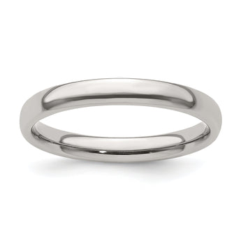 Edward Mirell Titanium Half Round 3mm Polished Band Size 12