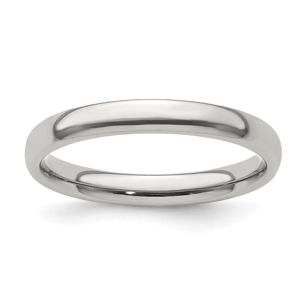 Edward Mirell Titanium Half Round 3mm Polished Band Size 12