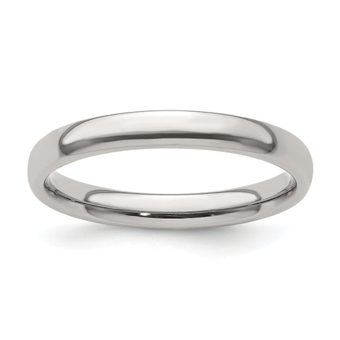 Edward Mirell Titanium Half Round 3mm Polished Band Size 12