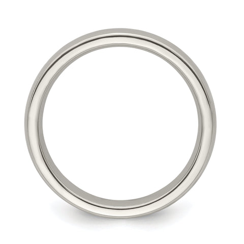 Edward Mirell Titanium Half Round 4mm Polished Band Size 5