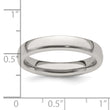 Edward Mirell Titanium Half Round 4mm Polished Band Size 5