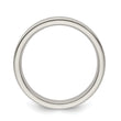 Edward Mirell Titanium Brushed/Polished Flat Milgrain 4mm Band Size 5
