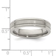 Edward Mirell Titanium Brushed/Polished Flat Milgrain 5mm Band Size 5