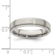 Edward Mirell Titanium Brushed/Polished Flat Step Edge 5mm Band Size 5