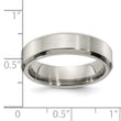 Edward Mirell Titanium Brushed/Polished Beveled Edge 6mm Band Size 6.5