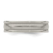 Edward Mirell Titanium Brushed & Polished Milgrain 6.5mm Band