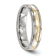 Edward Mirell Titanium with 14K Yellow Gold Inlay 5mm Band