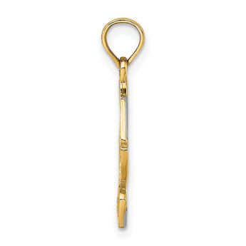 14K and Rhodium Pelican Standing Charm