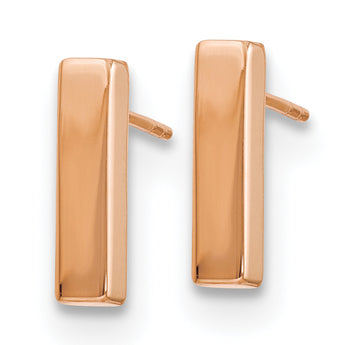 14K Rose Gold Polished Post Earrings