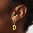 14K Polished Hollow Circles Leverback Earrings