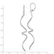 14K White Gold Twisted Leverback Earrings