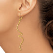 14K Polished Twisted Leverback Earrings