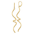 14K Polished Twisted Leverback Earrings