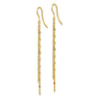 14K Polished Tassel Dangle Shephard Hook Earrings