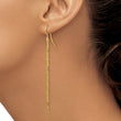 14K Polished Tassel Dangle Shephard Hook Earrings