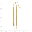 14K Polished Tassel Dangle Shephard Hook Earrings