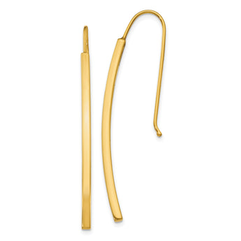 14K Polished Dangle Bar Earrings