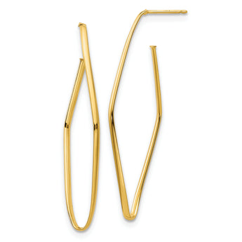 14K Polished Post Dangle Earrings