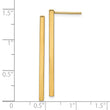 14K Polished Post Dangle Bar Earrings