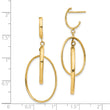14K Polished Post Dangle Earrings
