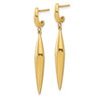14k Polished Post Dangle Earrings