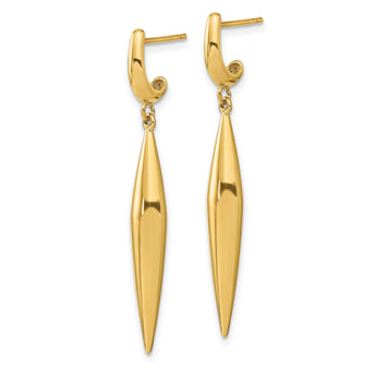 14k Polished Post Dangle Earrings