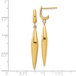 14k Polished Post Dangle Earrings