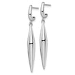14k White Gold Polished Dangle Earrings