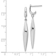 14k White Gold Polished Dangle Earrings
