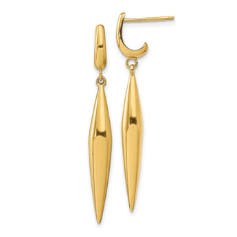 14k Polished Post Dangle Earrings
