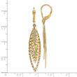 14k Polished D/C Leverback Earrings
